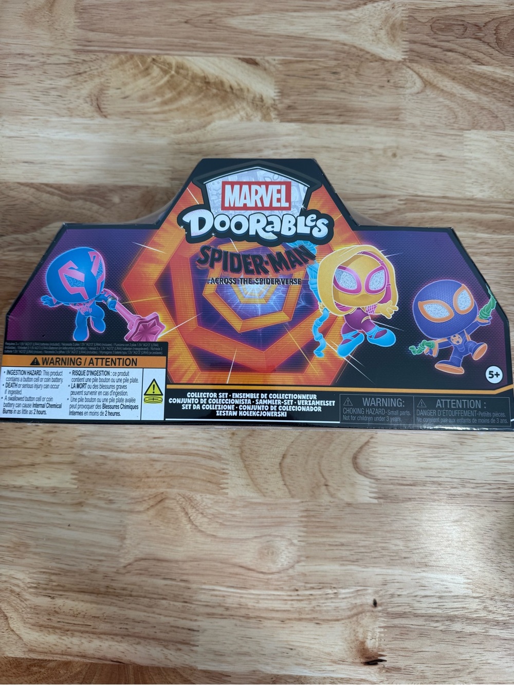 Marvel Doorables Collector Set Across the Spider-Verse Spider-Man Neon Glow